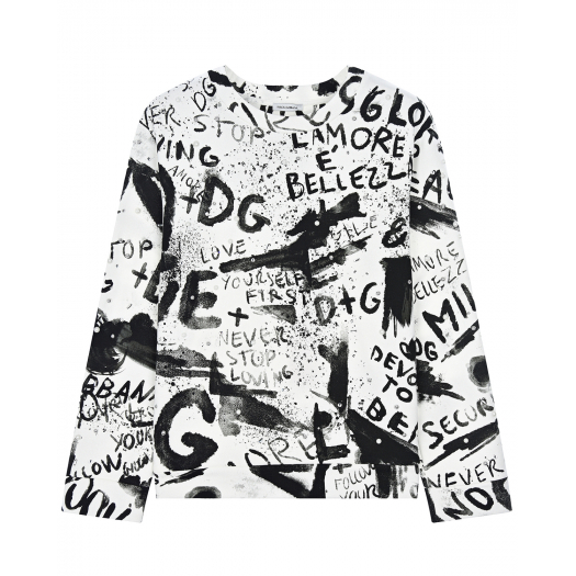 Свитшот с принтом &quot;граффити&quot; Dolce&Gabbana | Фото 1