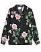 Черный шелковый комплект с принтом &quot;розы&quot; Dolce&Gabbana | Фото 2