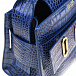 Кожаная сумка с тиснением под крокодила, 23х12х18 см  | Фото 6
