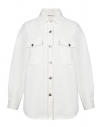 Куртка-рубашка с накладными карманами, белая