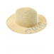 Бежевая шляпа с надписью &quot;CHIС&quot; Il Trenino | Фото 1
