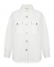 Куртка-рубашка с накладными карманами, белая Parosh | Фото 1