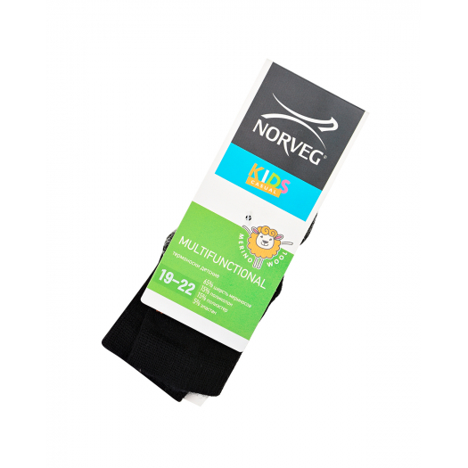 Серо-черные носки Multifuctional из шерсти Norveg | Фото 1
