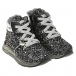 Черные ботинки с глиттером Monnalisa | Фото 1