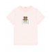 Розовая футболка с принтом &quot;мишка&quot; Fendi | Фото 1