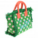 Зеленая сумка с принтом &quot;ромашки&quot;, 40x25x12 см Saint Barth | Фото 2