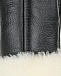 Черные варежки с белой меховой отделкой Ploomlé | Фото 3