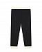 Черные спортивные брюки с бежевыми манжетами Balmain | Фото 2