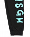 Черные спортивные брюки с контрастным логотипом MSGM | Фото 3