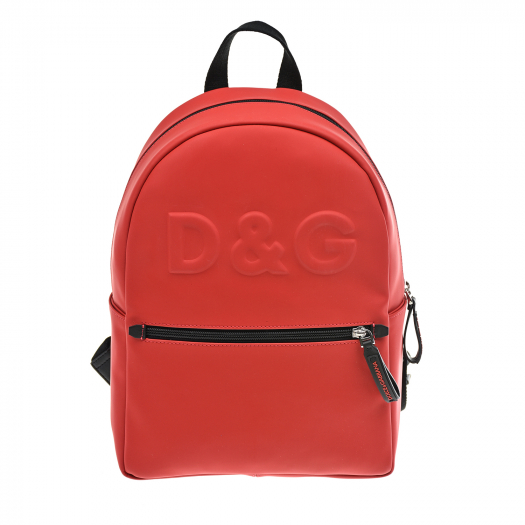 Красный рюкзак с логотипом в тон, 35x26x10 см Dolce&Gabbana | Фото 1