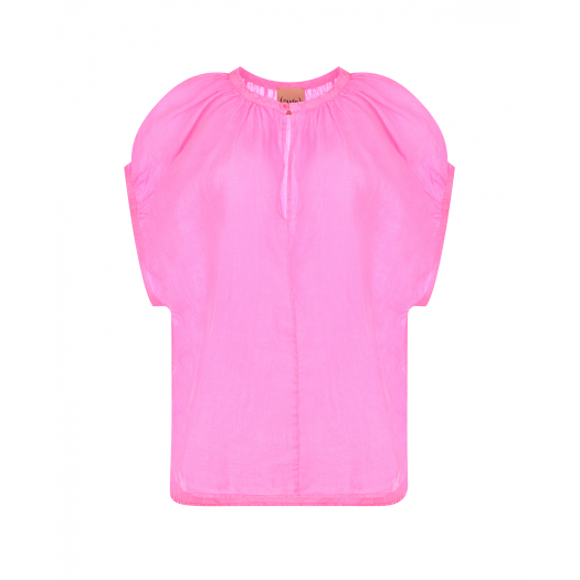 Розовый блузон без рукавов  | Фото 1