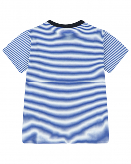 Голубая футболка в полоску Moncler Голубой, арт. 8C00009 8790N 002 | Фото 2