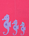Косынка цвета фуксии с принтом &quot;морские коньки&quot; Il Trenino | Фото 3
