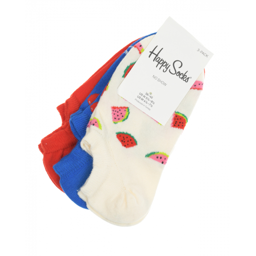 Носки спортивные, комплект 3 пары Happy Socks | Фото 1