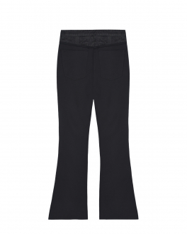Черные брюки с лампасами из стразов Diesel Черный, арт. J00865 0JASB K900 | Фото 2