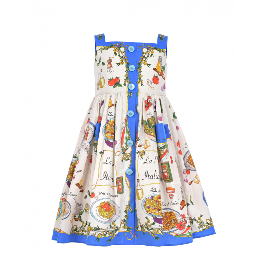 Платье с принтом &quot;Capri&quot; Dolce&Gabbana | Фото 1