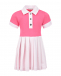 Розовое платье с юбкой пудрового цвета Moncler | Фото 1