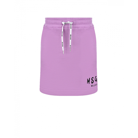 Сиреневая юбка с логотипом MSGM | Фото 1