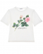 Белая футболка с принтом &quot;Тропические розы&quot; Dolce&Gabbana | Фото 1