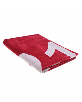 Красное полотенце с белым лого, 96x152 см No. 21 Красный, арт. N21116 N0142 0N405 | Фото 1