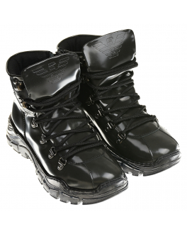 Черные высокие кроссовки Emporio Armani Черный, арт. XYZ003 XOA02 00002 | Фото 1
