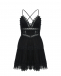 Мини-платье с кружевными вставками, черное Charo Ruiz | Фото 1