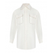 Льняная рубашка кремового цвета со стразами Forte dei Marmi Couture | Фото 1
