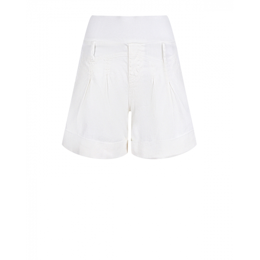 Белые шорты с эластичным поясом для беременных Pietro Brunelli | Фото 1