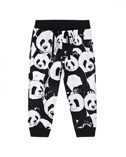 Спортивные брюки с принтом &quot;панды&quot; Dolce&Gabbana | Фото 1