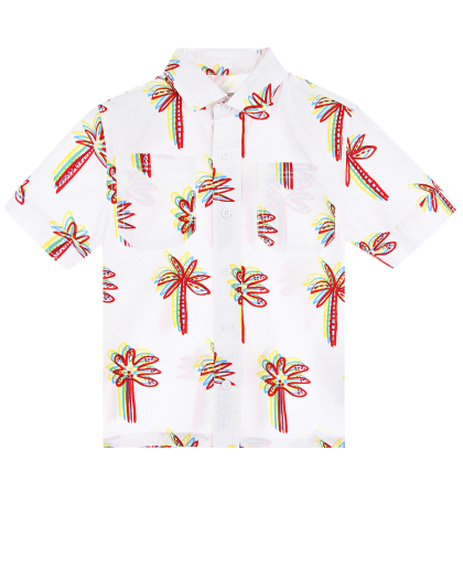 Рубашка из хлопка с короткими рукавами Stella McCartney | Фото 1
