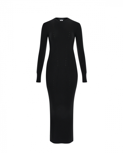 Черное платье из плотного трикотажа Pietro Brunelli | Фото 1