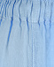 Голубые брюки с поясом на кулиске 120% Lino | Фото 6