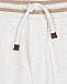 Белые спортивные брюки с полосками на поясе Brunello Cucinelli | Фото 3