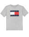Серая футболка с логотипом Tommy Hilfiger | Фото 1