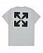 Серая футболка с черным логотипом Off-White | Фото 2