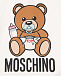 Белый песочник с принтом &quot;медвежонок&quot; Moschino | Фото 4