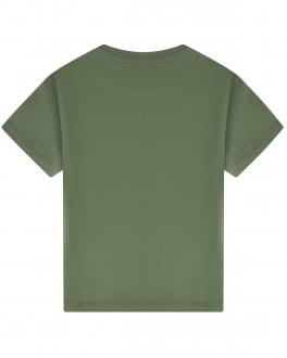 Темно-зеленая футболка с лого Philosophy di Lorenzo Serafini Kids Зеленый, арт. PJTS127 JE138-BH009 1009 | Фото 2