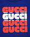 Синяя футболка из хлопка с винтажным логотипом GUCCI | Фото 3