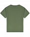 Темно-зеленая футболка с лого Philosophy di Lorenzo Serafini Kids | Фото 2
