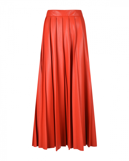 Красная юбка из эко-кожи MSGM | Фото 1