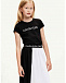 Черная футболка с белым логотипом Calvin Klein | Фото 2