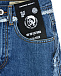 Синие джинсы с разрезами и бахромой Diesel | Фото 4