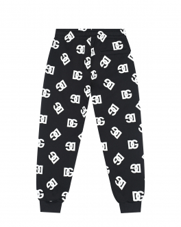 Черные спортивные брюки со сплошным белым лого Dolce&Gabbana Мультиколор, арт. L4JPGJ G7F5P HNVAA | Фото 2