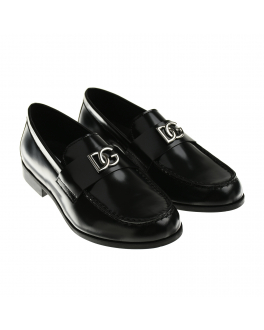Черные лаковые лоферы Dolce&Gabbana Черный, арт. DA5060 AY221 80999 | Фото 1