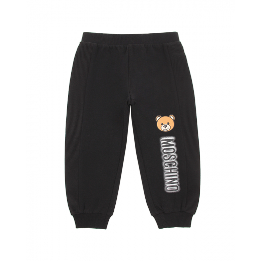 Черные спортивные брюки с логотипом Moschino | Фото 1