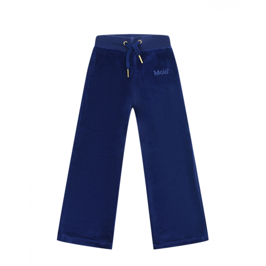 Синие спортивные брюки из велюра Molo | Фото 1