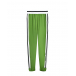 Зеленые спортивные брюки с отделкой в полоску Karl Lagerfeld kids | Фото 1