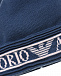 Комплект из шапки с помпоном и шарфа, синий Emporio Armani | Фото 6