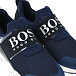 Темно-синие кроссовки с белым логотипом BOSS | Фото 6