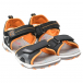 Черные сандалии с оранжевой подкладкой SUPERFIT | Фото 1